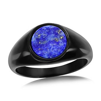 Metallo Round Lapis Ring