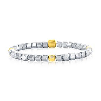 Metallo Multi-Cut Beaded Bracelet