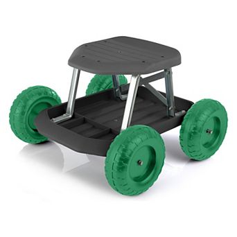 Pure Garden Rolling Gardening Stool