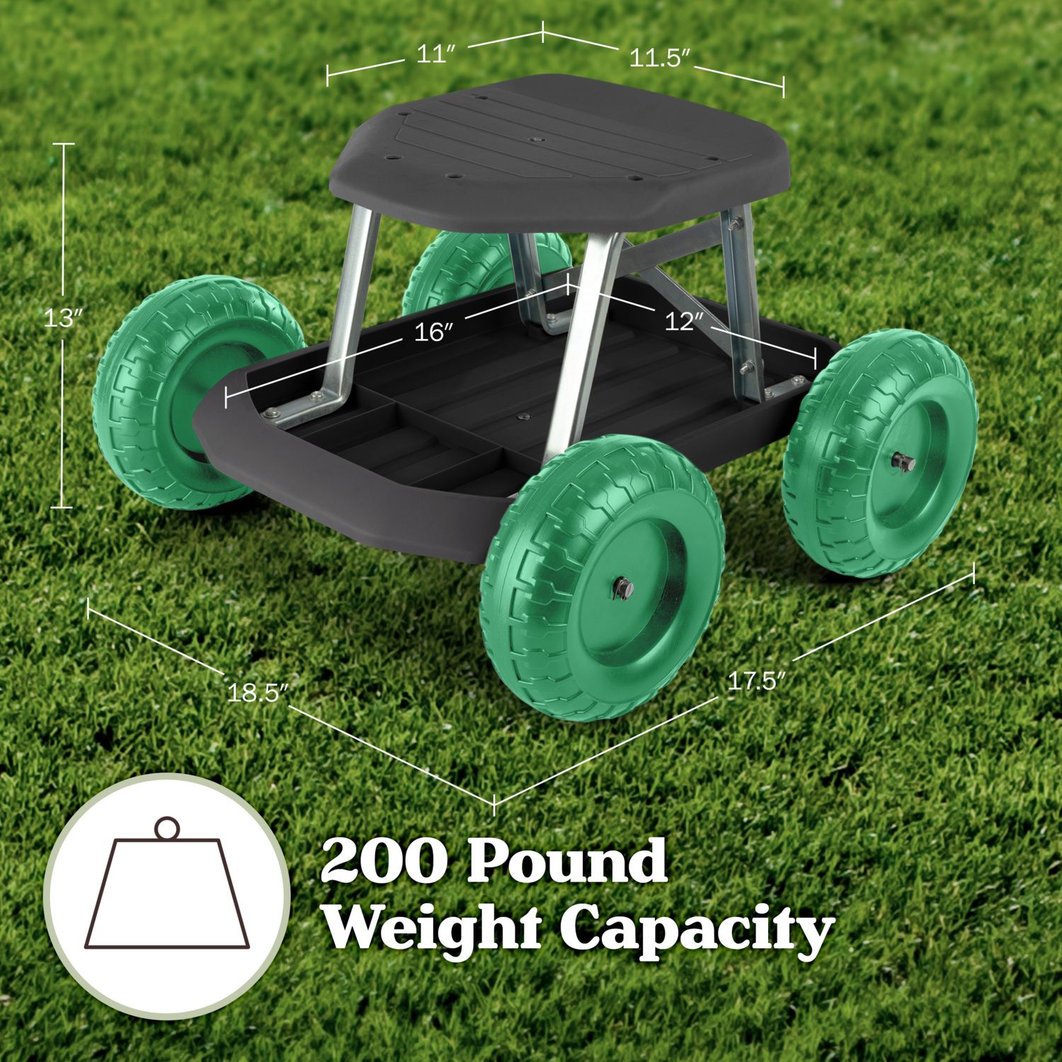 Pure Garden 82-VY021 Garden Cart Scooter