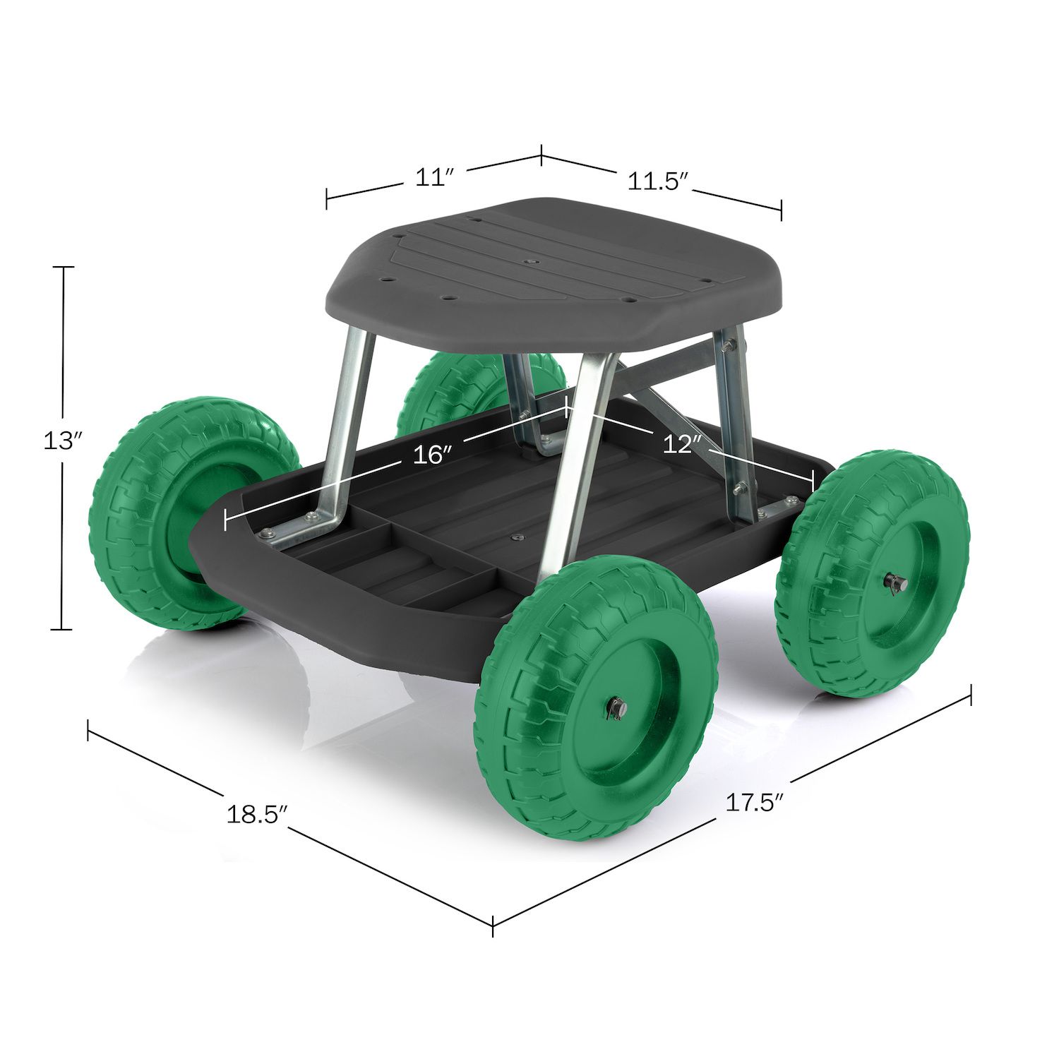Pure Garden 82-VY021 Garden Cart Scooter - Thumbnail 2