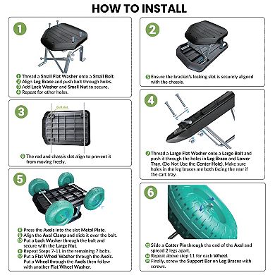 Pure Garden Rolling Gardening Stool