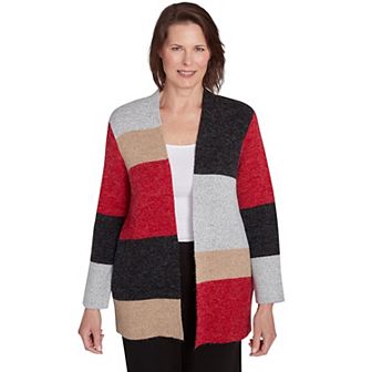 Women's Alfred Dunner Colorblock Cardigan Sweater
