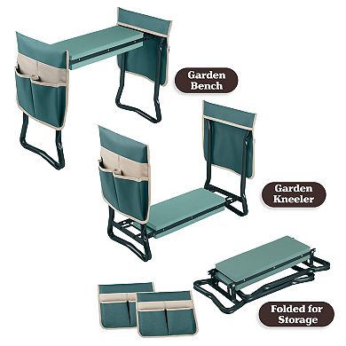 Pure Garden Foldable Garden Kneeler Stool