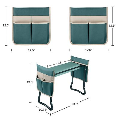 Pure Garden Foldable Garden Kneeler Stool
