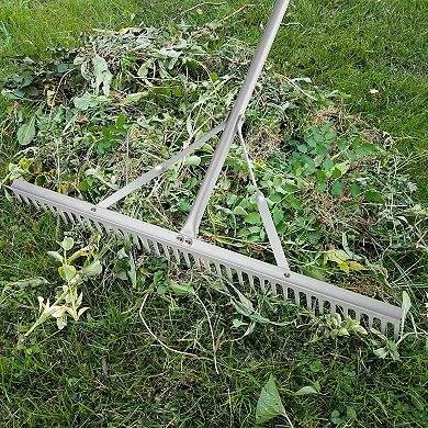 Pure Garden 36 in. Landscape Rake & Lawn Gloves