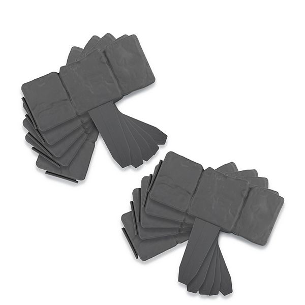 Pure Garden 10-Piece Outdoor Garden Edging - Gray