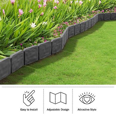 Pure Garden 10-Piece Outdoor Garden Edging