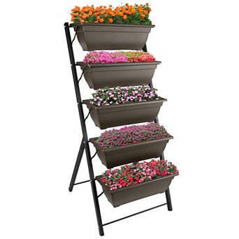 Pure Garden Brown 5 tier Vertical Planter