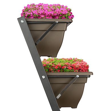 Pure Garden Brown 5 Tier Vertical Planter