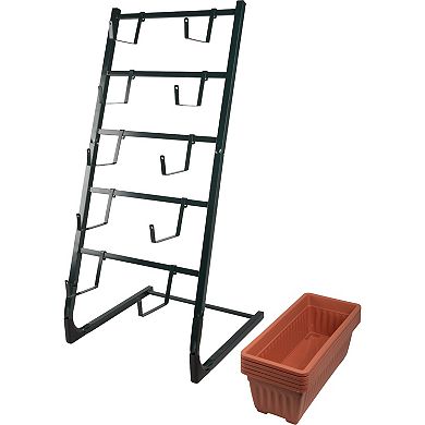 Pure Garden Terracotta 5 Tier Vertical Planter