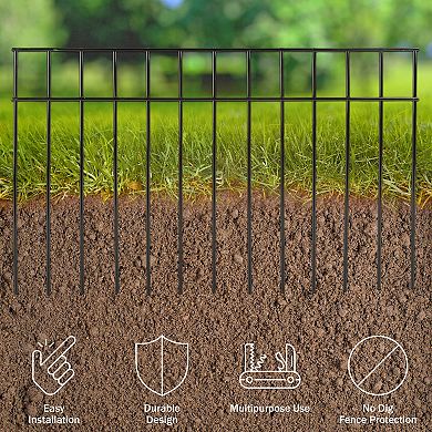 Pure Garden 10-Pack No-Dig Animal Barrier Fence