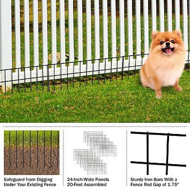 Pure Garden 10-Pack No-Dig Animal Barrier Fence
