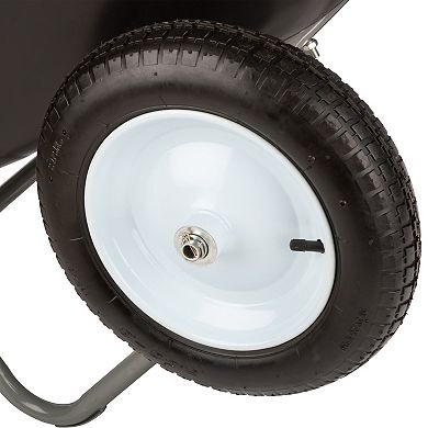 Pure Garden 2-Tire Wheelbarrow