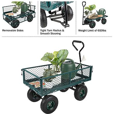 Pure Garden Wagon Cart with 650 lb. Capacity
