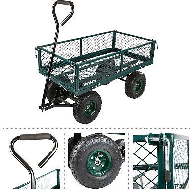 Pure Garden Wagon Cart with 650 lb. Capacity