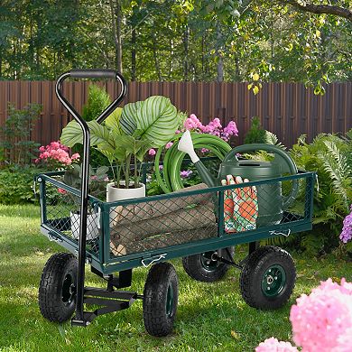Pure Garden Wagon Cart with 650 lb. Capacity