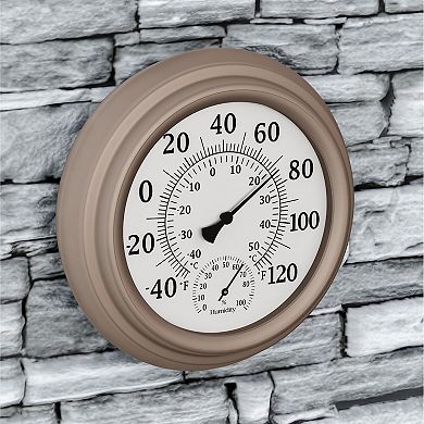 Pure Garden 8 in. Wall Thermometer Gauge