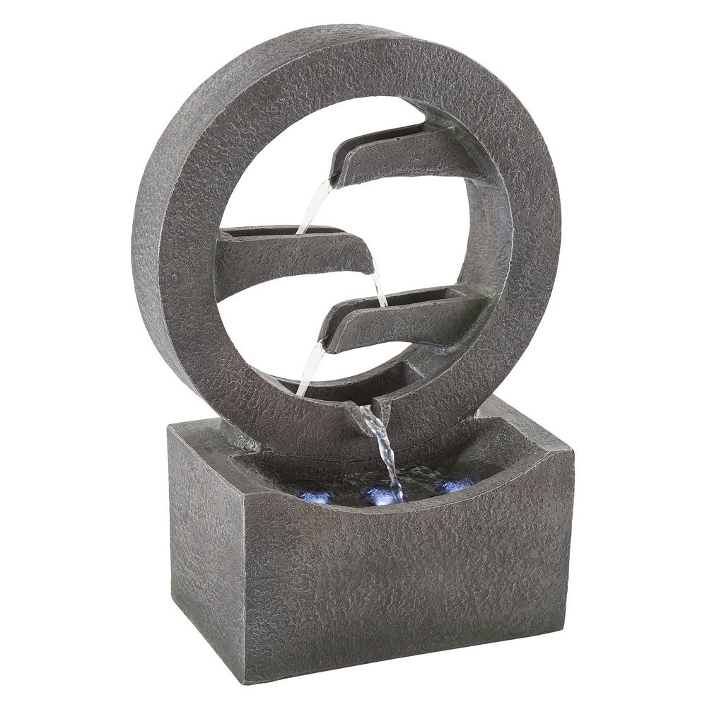 Pure Garden 4-Tier LED Outdoor Water Fountain