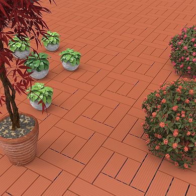 Pure Garden Outdoor Deck Tiles 6-Pack