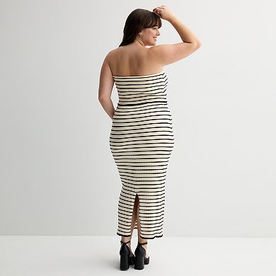 Juniors' Plus Size SO Foldover Tube Maxi Dress