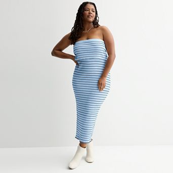 Juniors' Plus Size SO® Foldover Tube Maxi Dress