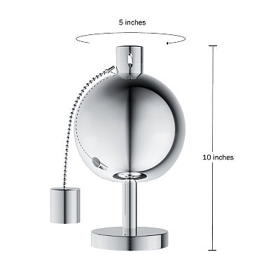 Pure Garden 10 in. Stainless Steel Table Torch Lamp