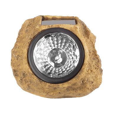Pure Garden Outdoor Solar LED Rock Lights 4-Pack