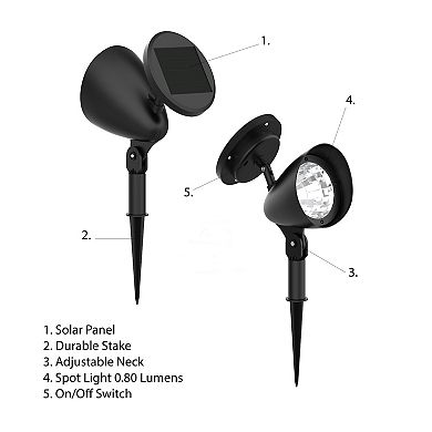 Pure Garden 4-Pack Weather-Resistant Solar Outdoor Garden Lights