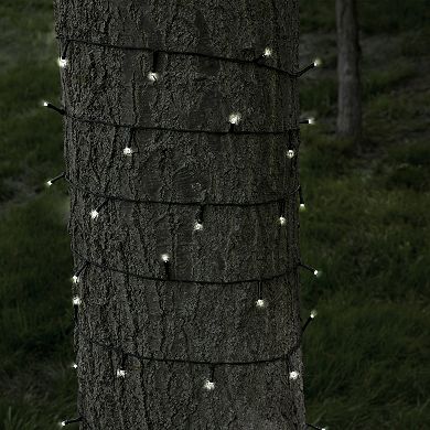 Pure Garden Solar Powered Hanging Outdoor Cool White String Lights