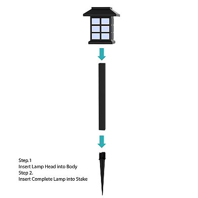 Pure Garden 6-Piece Weather-Resistant Solar Outdoor Lights Set