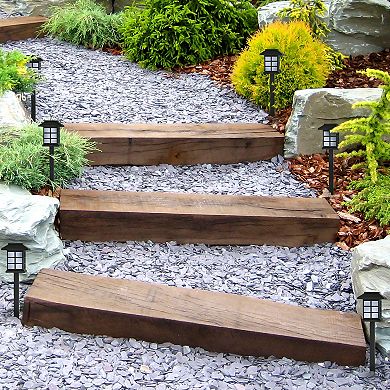 Pure Garden 6-Piece Weather-Resistant Solar Outdoor Lights Set