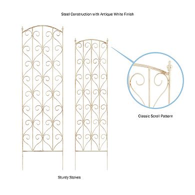 Pure Garden 2-Pack Black Garden Arch Trellis Set