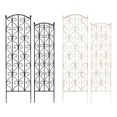 Pure Garden 2-Pack Black Garden Arch Trellis Set