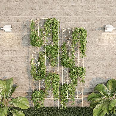 Pure Garden 2-Pack Black Garden Arch Trellis Set