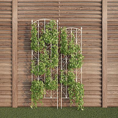 Pure Garden 2-Pack Black Garden Arch Trellis Set