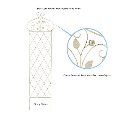 Pure Garden 63-in. Black Outdoor Metal Trellis