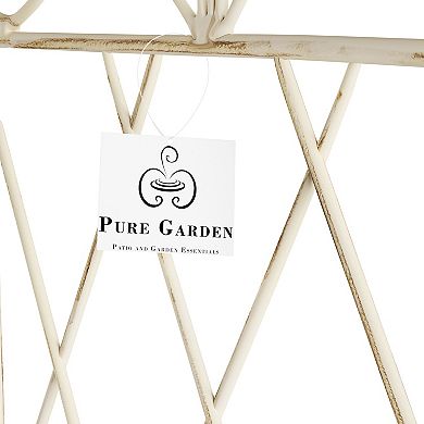Pure Garden 63-in. Black Outdoor Metal Trellis
