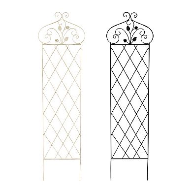 Pure Garden 63-in. Black Outdoor Metal Trellis