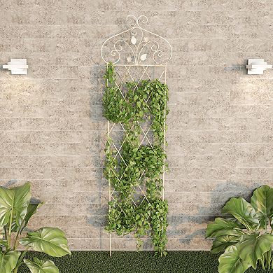 Pure Garden 63-in. Black Outdoor Metal Trellis