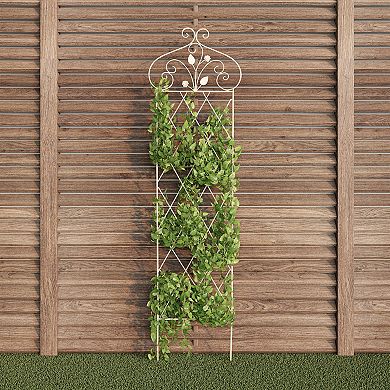 Pure Garden 63-in. Black Outdoor Metal Trellis