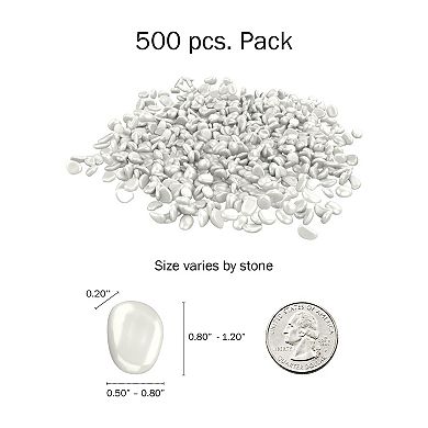 Pure Garden 500 Count Glow in the Dark Solar Pathway Garden Stones