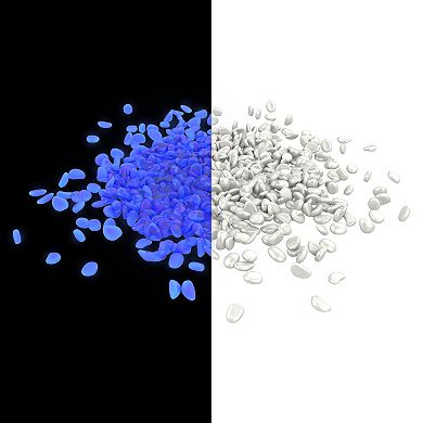 Pure Garden 500 Count Glow in the Dark Solar Pathway Garden Stones