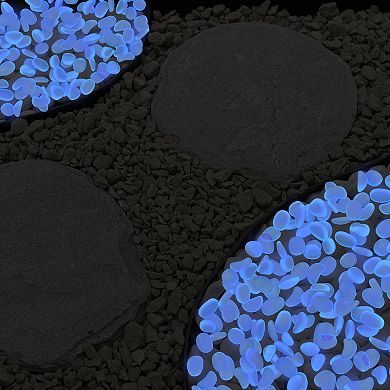 Pure Garden 200 Count Glow in the Dark Solar Pathway Garden Stones