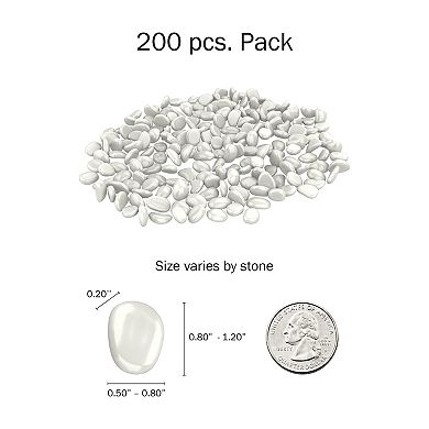 Pure Garden 200 Count Glow in the Dark Solar Pathway Garden Stones
