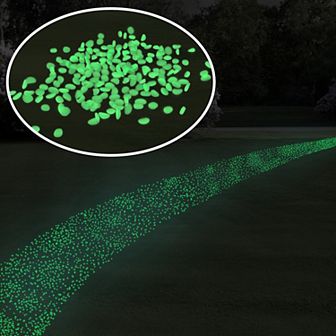 Pure Garden 200 Count Glow in the Dark Solar Pathway Garden Stones