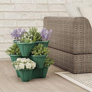 Pure Garden 3-Tier Stacking Planter Tower