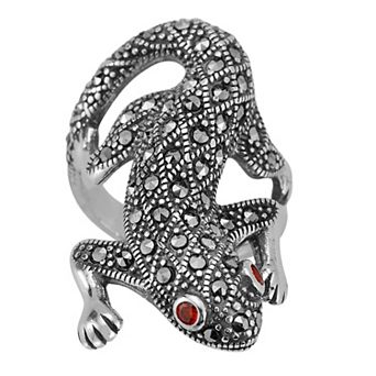 Sunkissed Sterling Cubic Zirconia Oxidized Chameleon Ring