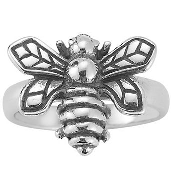 Sunkissed Sterling Oxidized Bee Ring