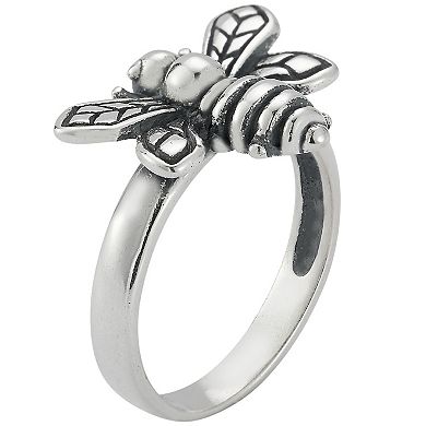Sunkissed Sterling Oxidized Bee Ring